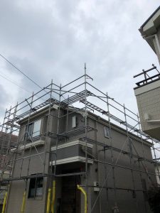 東京都　三鷹市　足場施工