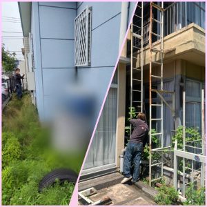 足場工事　現地調査　現場調査