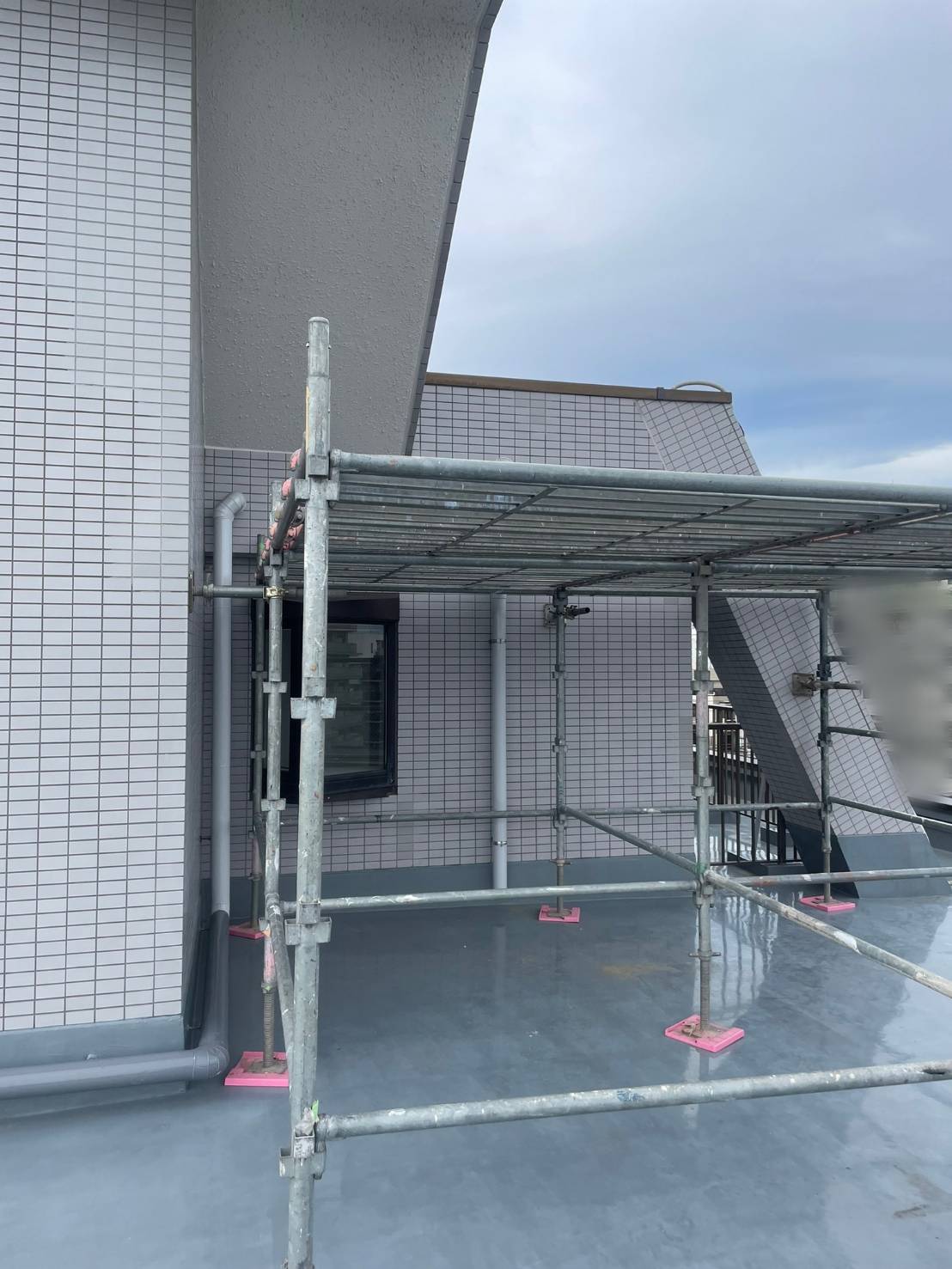 府中市　撮影　足場施工