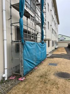 埼玉県　狭山市　足場施工