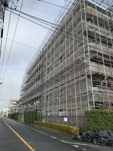 東京都　福生市　足場施工