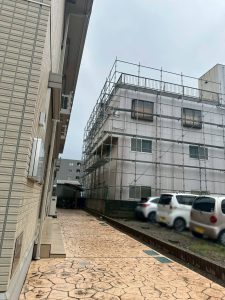 埼玉県　所沢市　足場施工