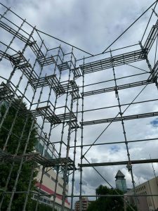 東京都　東久留米市　足場施工