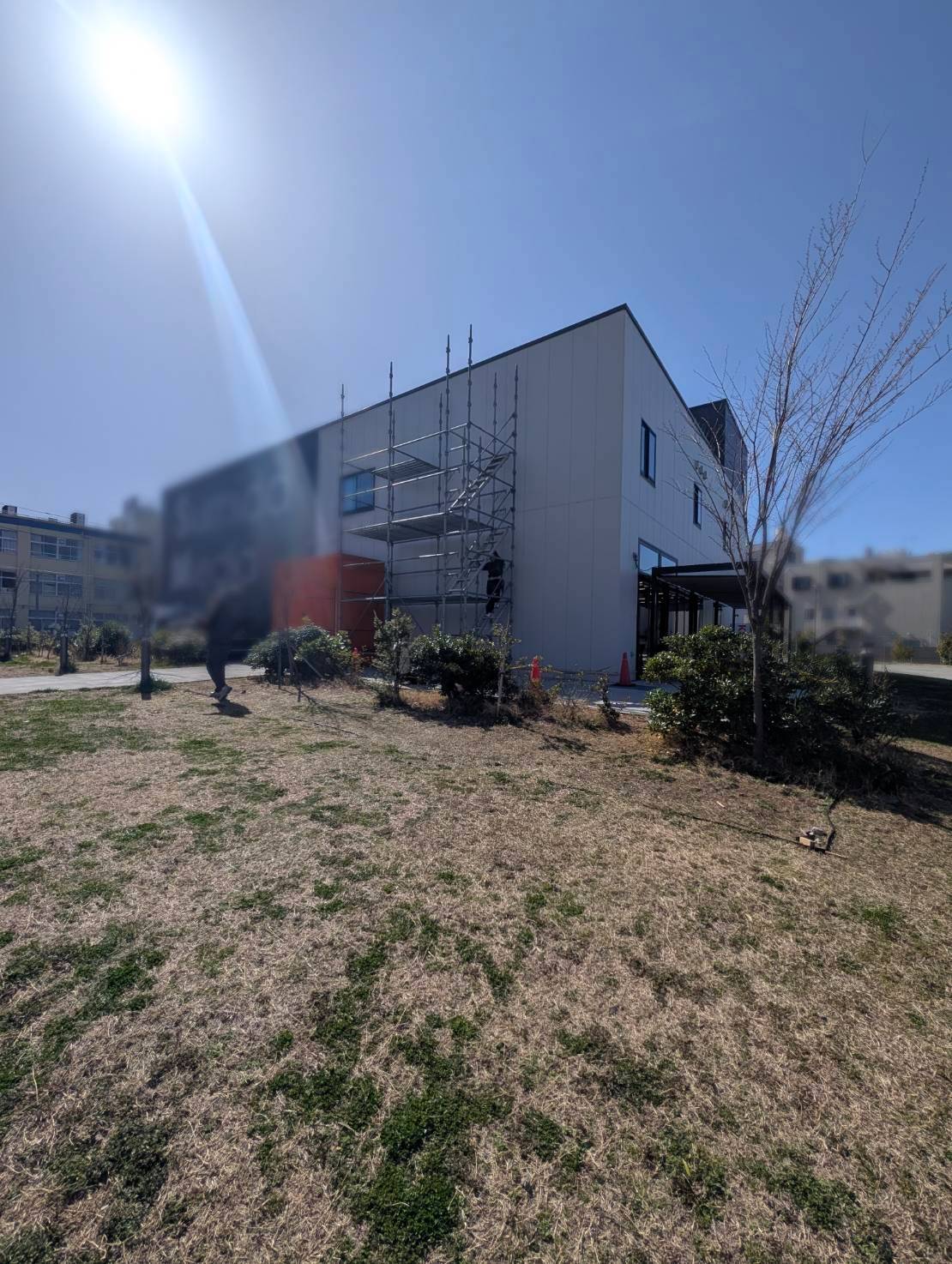 足場　撮影