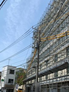 東京都　世田谷区　足場施工