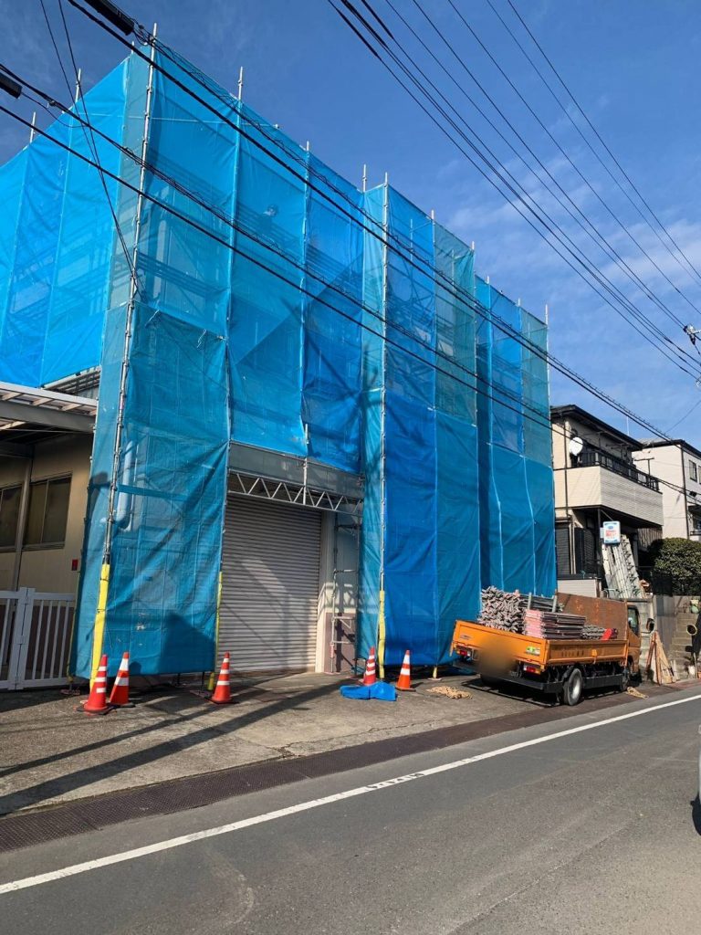 埼玉県　和光市　足場施工