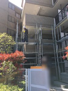 東京都　葛飾区　足場施工