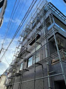 東京都　文京区　足場施工